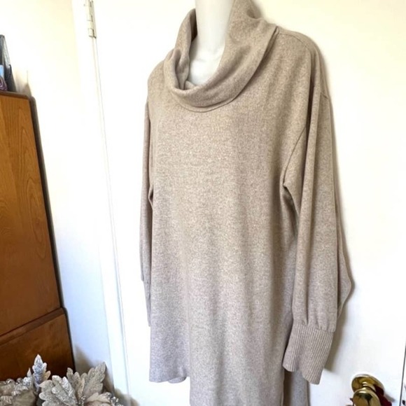 ANTHRO OATMEAL BEIGE MAEVE COWL NECK TUNIC TOP SIZE XL - Picture 6 of 12